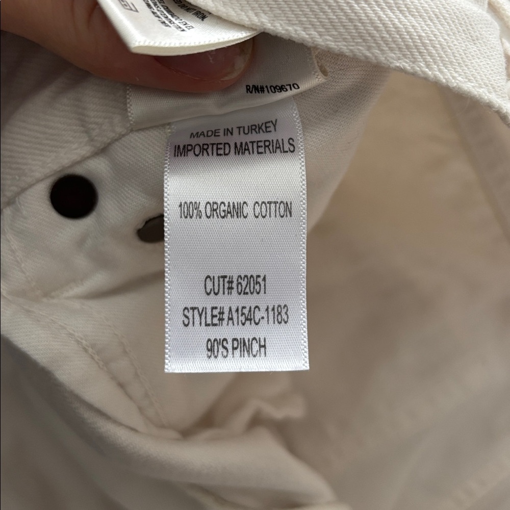 Agolde Cream Button-Fly Jeans - Picture 6 of 7